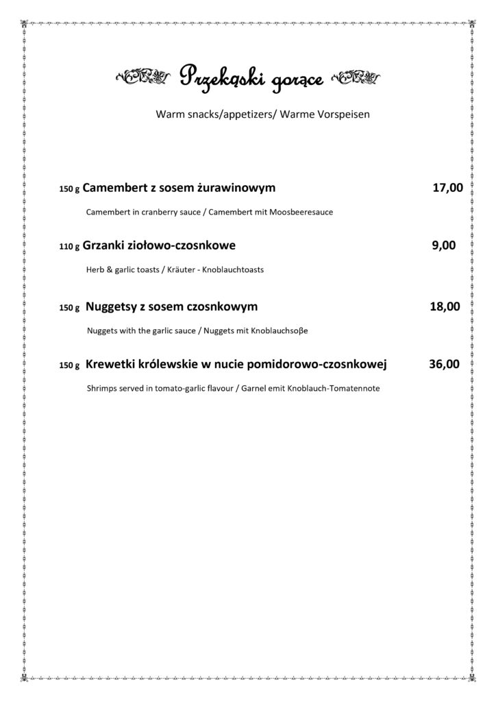 Menu2-Przekąski gorące